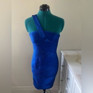 *New* BCBG Maxazria One Shoulder Dress (Blue, US 6) with Tag